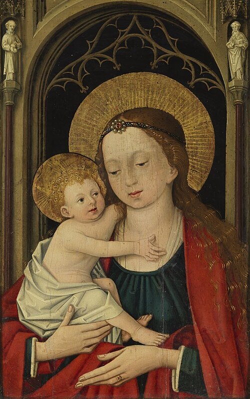 Vierge à l'enfant dans une niche, 1460, 