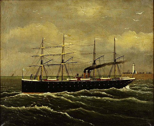 Le paquebot Normandie, 1900, 