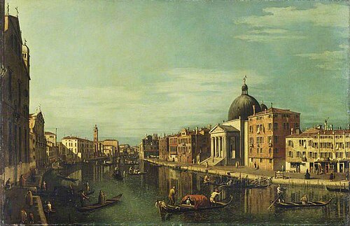 Venice: the Grand Canal with San Simeone Piccolo, 1740, 