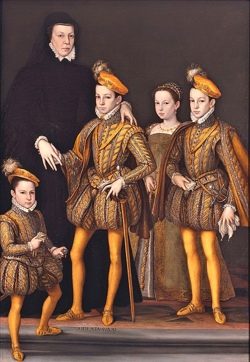 Catherine de Médicis et ses enfants, 1561, 