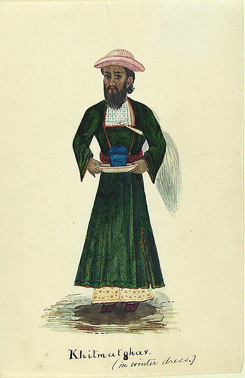 “Khitmutghar (in Winter Dress)”, 1838, 