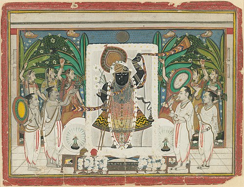 Shrinathji Worshipped at Sharat Purnima (Autumn Full Moon Festival), 1880, 