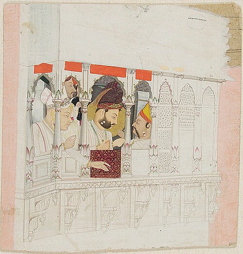 Maharaja Surat Singh (r. 1788-1828)  of Bikaner at a Window, 1800, 
