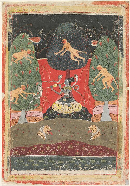 Asavari Ragini, illustration from a Ragamala (Garland of Melodies) Series, 1650, 