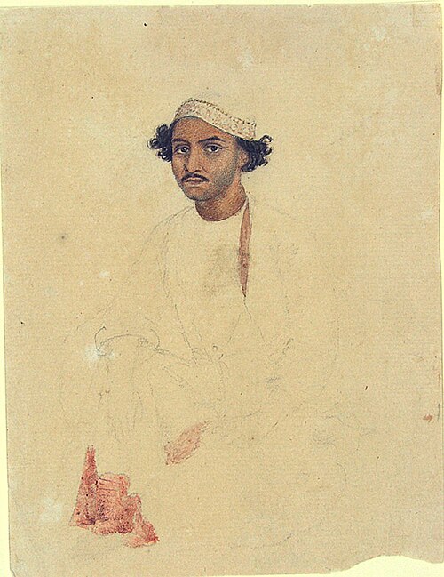 Unfinished Portrait of a Young Muslim Man, 1815, 