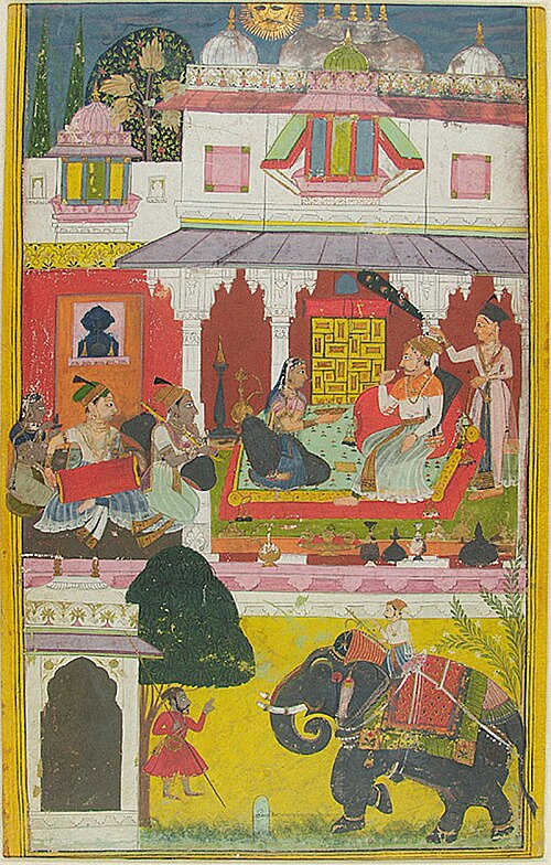 Dipak Raga, illustration from a Ragamala (Garland of Melodies) Series, 1680, 
