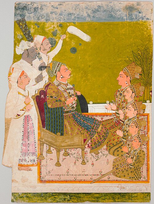 Maharaja Ajit Singh of Marwar and Sons during the Festival of Diwali, 1722, 