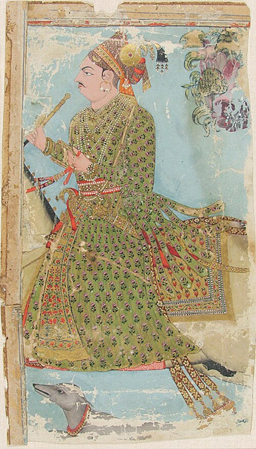 Maharaja Ajit Singh of Marwar (r. 1679-1724) Riding: a fragment, 1720, 