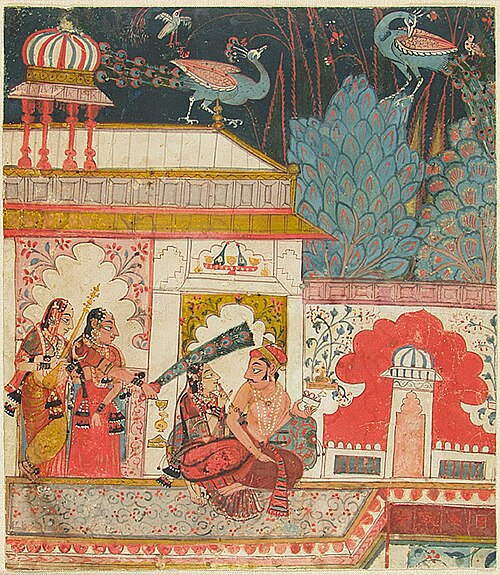 Royal Couple on Terrace with Two Female Attendants, 1660, 