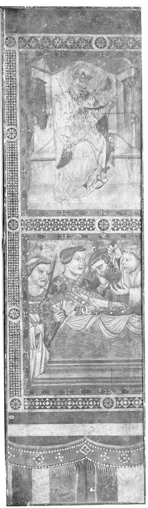God the Father Enthroned; Death of a Bishop Saint, 1325, 