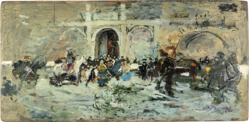 En la puerta de la Iglesia, , 