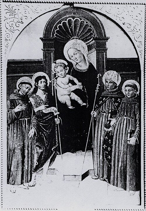 Mary and Child Enthroned with Saints, 1450, 