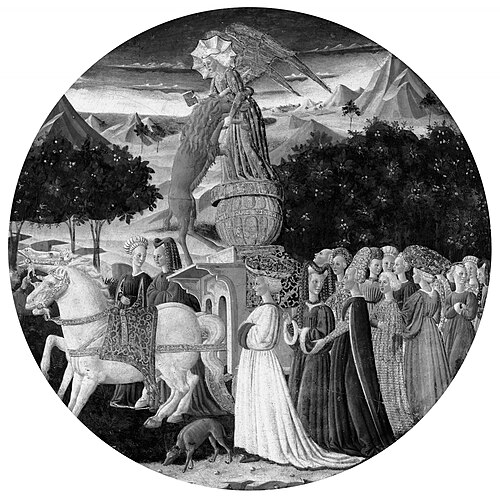 Triumph of chastity, 1450, 
