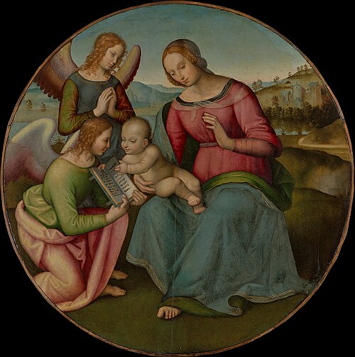 The Virgin and Child with two Angels, 1500, 