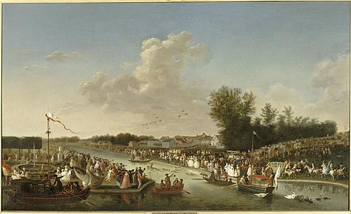 Chasse au cerf en 1782 dans le grand parc de Chantilly, 1887, 