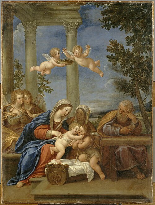 La Sainte Famille avec sainte Elisabeth et saint Jean-Baptiste, 1650, 