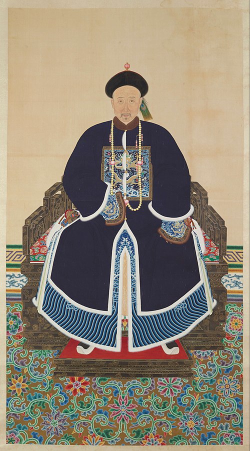 Portrait of a Qing Courtier, possibly Jing Shou (d. 1889), , 