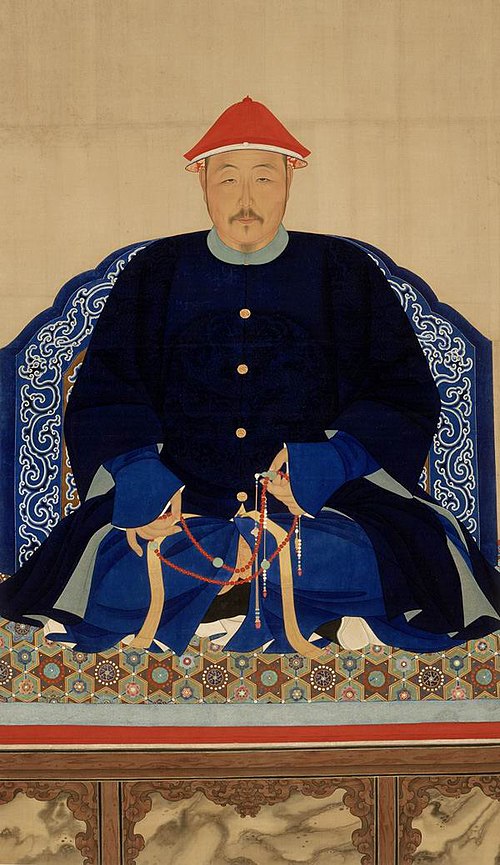 Hongtaiji, Emperor Taizong (1592–1643), Meditating with a Buddhist Rosary, , 