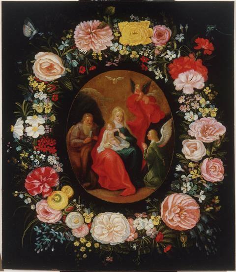 Wreath of Flowers Encircling the Holy Family, 1630, 