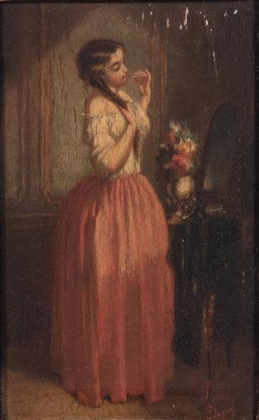 Girl at Toilette, , 