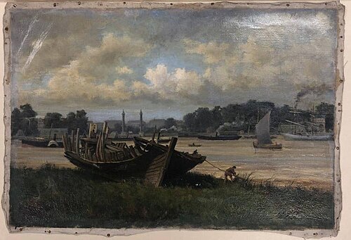 Boats on River, , 