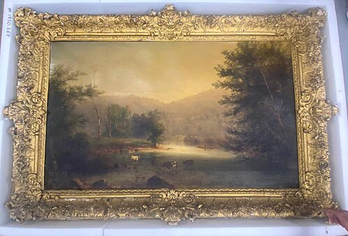 Landscape (Man on a Raft), , 