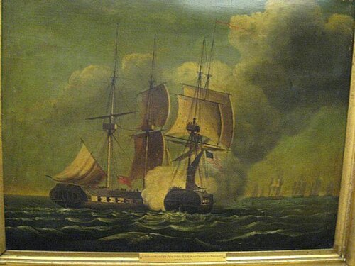Capture of H.B.M. Sloop 'Frolic' by U.S. Sloop of War 'Wasp', , 