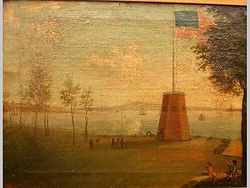 The Flagstaff and Churn at the Battery, N.Y.C, 1812, 
