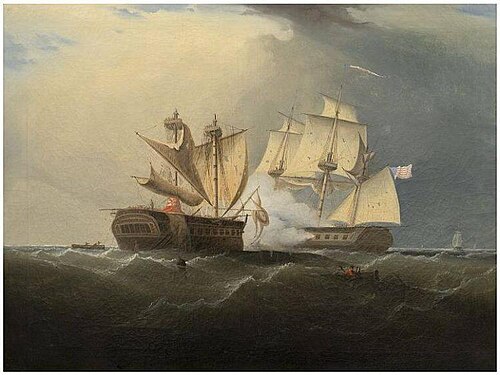 Capture of H.M.S. "Macedonian" by the U.S. Frigate "United States", 1813, 