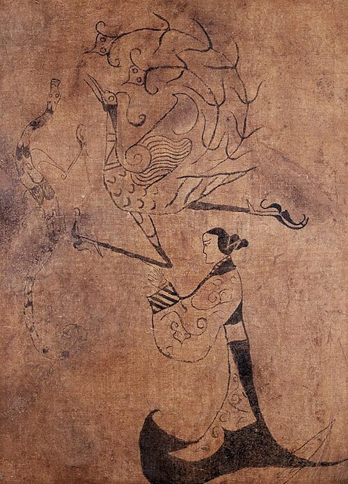 人物龙凤帛画, , 
