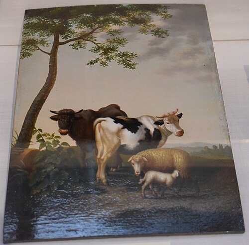 Vaches et moutons, 1800, 