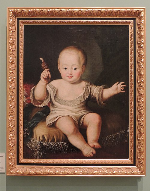Portrait of Alexander I of Russia as child after Voille, 1770, 