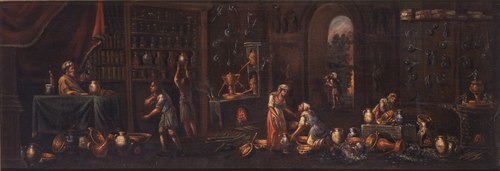 Early Italian Pharmacy, 1650, 