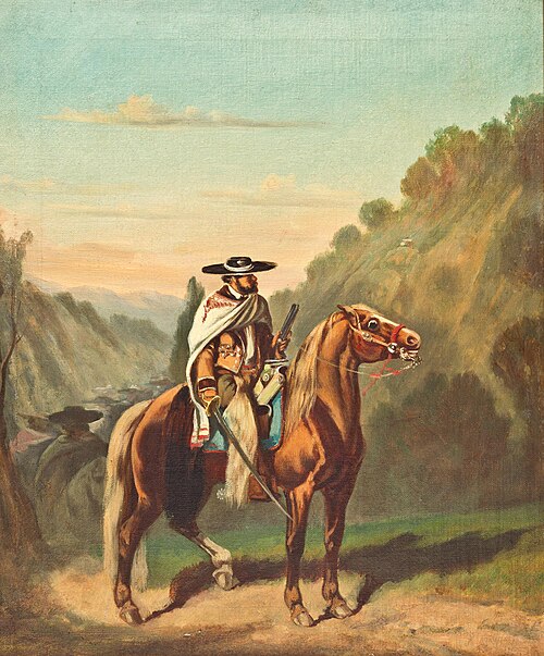 Chinaco con sable y pistola, 1850, 