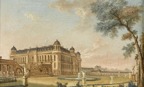 Vue du château de Chantilly, 1780, 