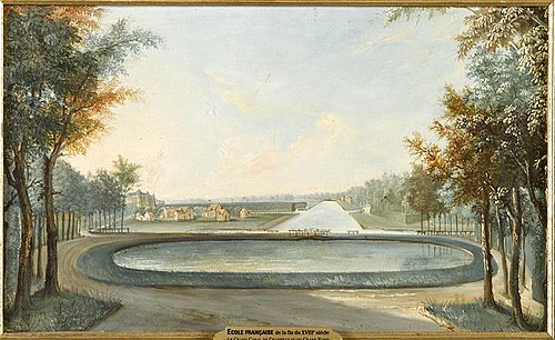 Vue du parc du château de Chantilly, 1780, 