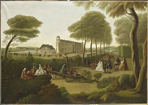 Vue du château de Chantilly prise de l'entrée, 1739, 
