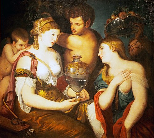 Venus, eine Bacchantin unterweisend, 1550, 
