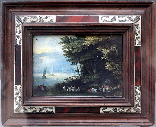 a woody landscape on a river, 1593, 