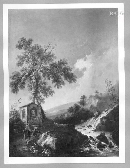 Paysage avec oratoire, 1750, 