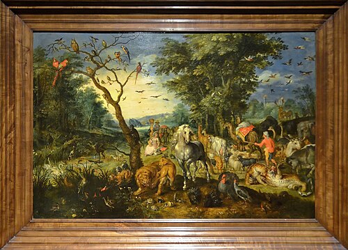 L'Embarquement des animaux dans l'arche de Noé, 1650, 