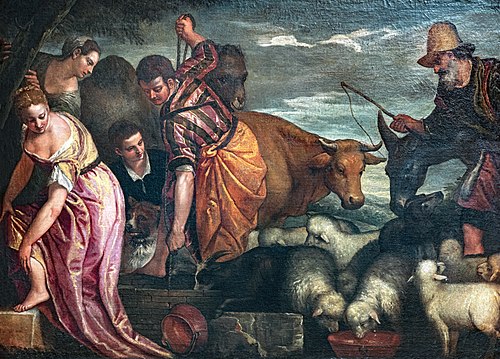 Scène champêtre (Rébecca à la fontaine), 1550, 
