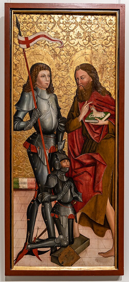 Georg und Johannes der Täufer mit Stifter, 1470, 