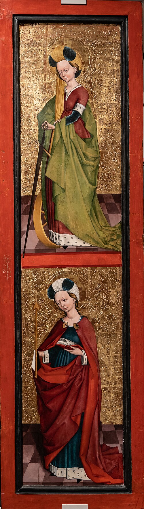 Katharina von Alexandrien und Ursula von Köln - Verkündigung an Maria, 1475, 