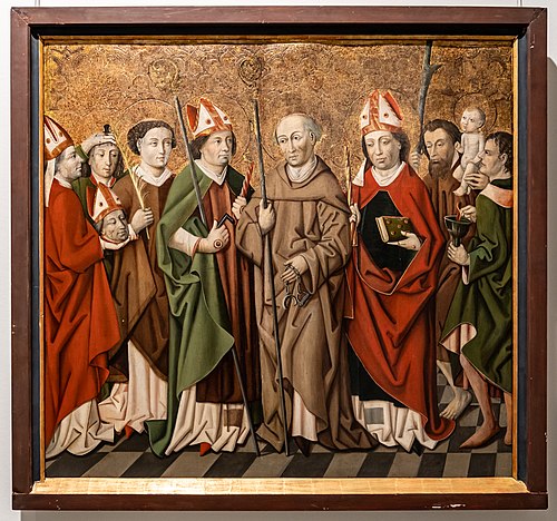 Leonhard von Noblac mit sieben Nothelfern, 1462, 
