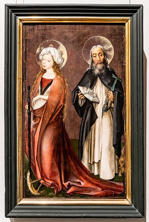 Katharina von Alexandrien und Antonius Abbas, 1480, 