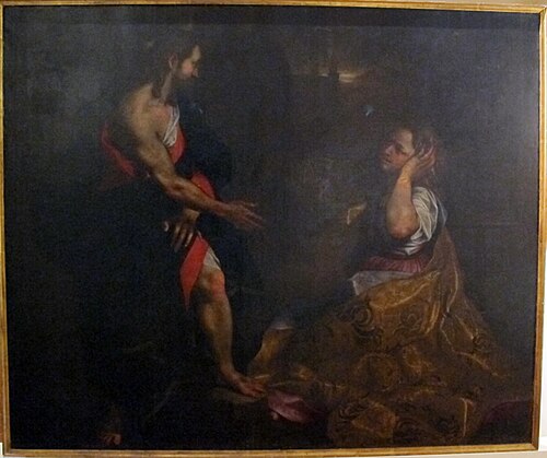 apparizione di cristo risorto alla maddalena, 1650, 