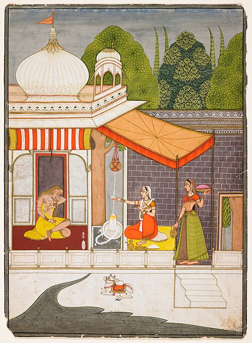 Bhairavi Ragini in Attitude of Renunciation with Ladies-in-Waiting, 1770, 
