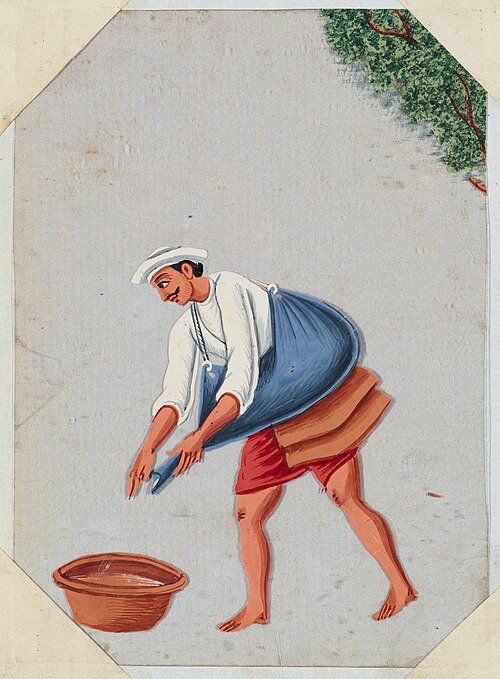 Bhishti or water carrier, 1836, 