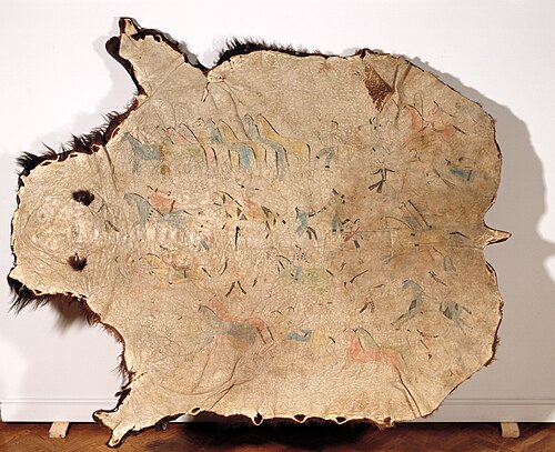 Robe with horse-capture and battle scenes, 1875, 